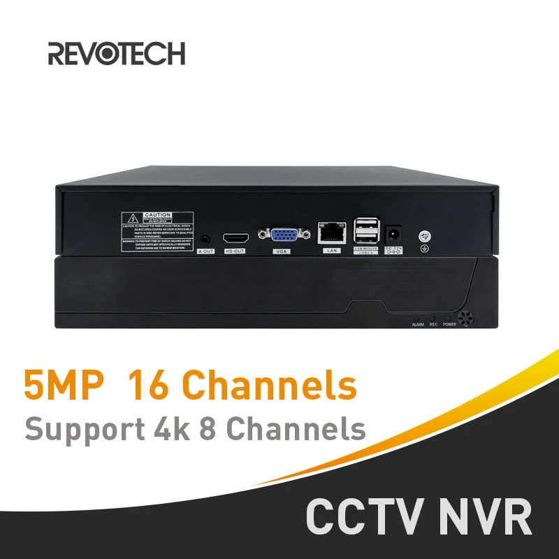 Сетевой видеорегистратор HD 5 Мп 16 каналов/4K 8 H.265 каналов для IP-камер ONVIF P2P Cloud |
