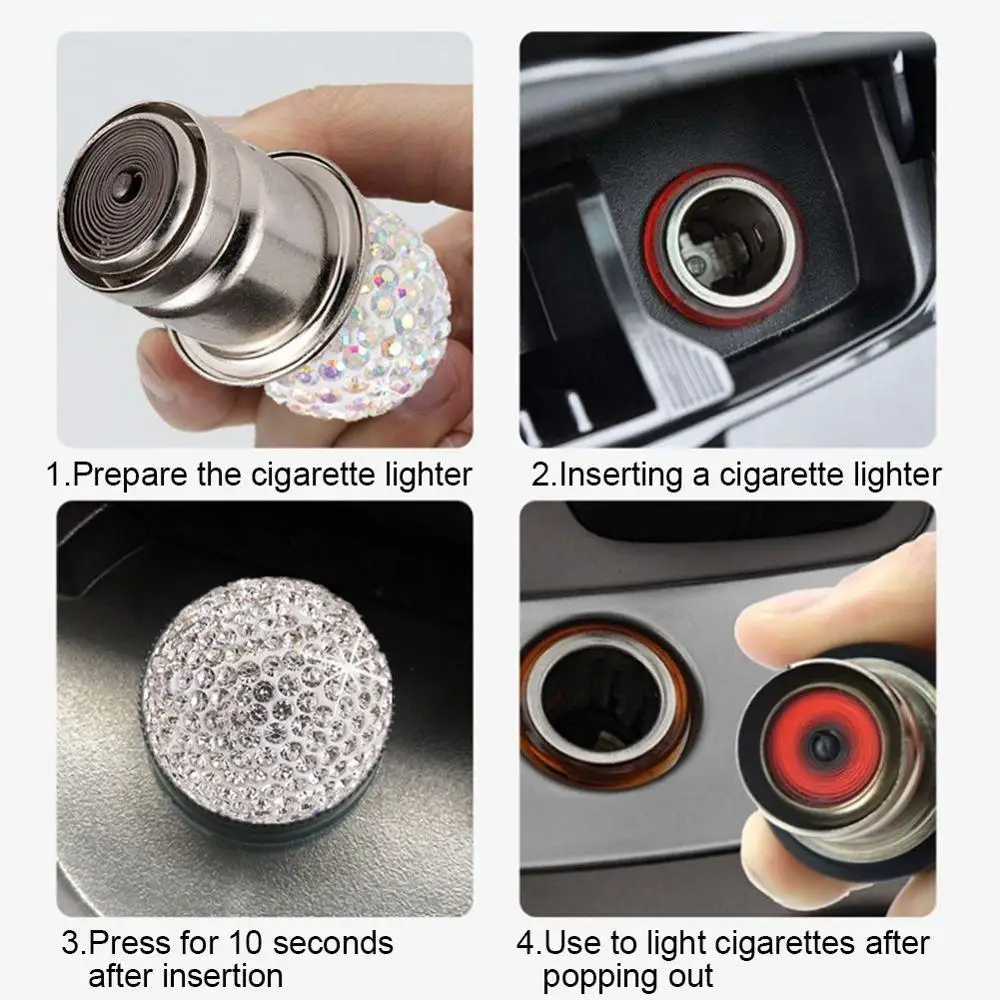 Блестящий машинная Зажигалка для сигарет Замена кнопка извлечения 12V аксессуар