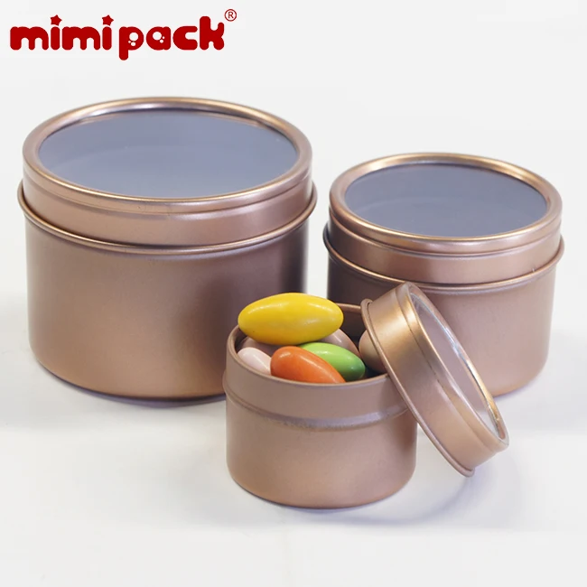 Mimipack маленькие глубокие круглые банки с прозрачным окном и верхней крышкой