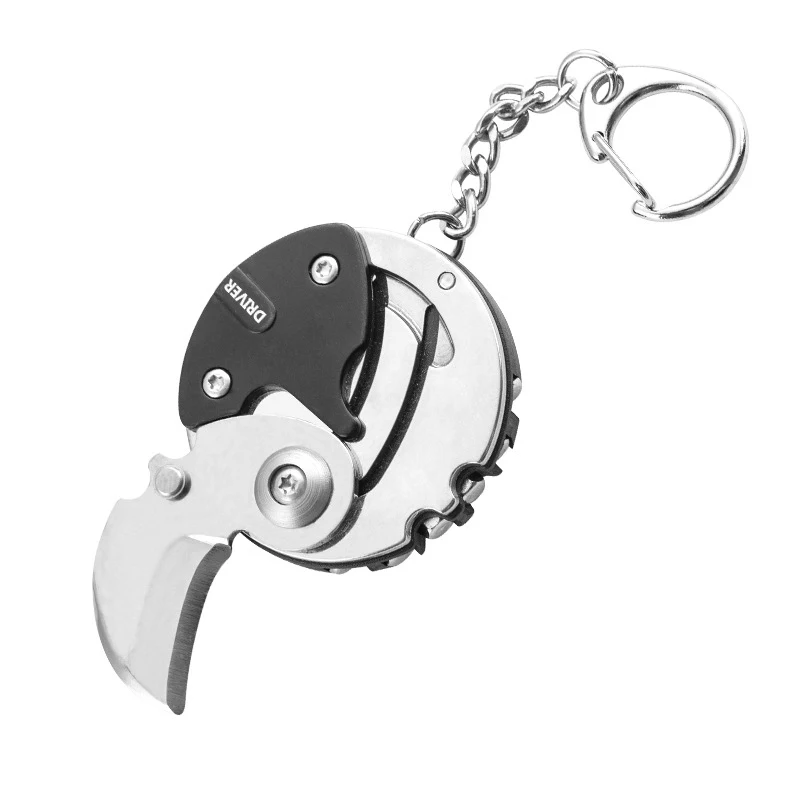 

Newest Mini Pocket Fold Knife Screwdriver Hanging Keychain Keyring Knife Outdoor Survival Tools