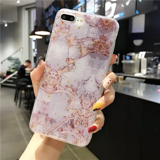 AC7807 Lovebay чехол для телефона для iPhone 11, 6, 6 S, 7, 8 Plus, X, XR, XS, Max, роскошный блестящий Мягкий ТПУ с золотой фольгой и мрамором для iPhone 11 Pro Max - Цвет: AC7807