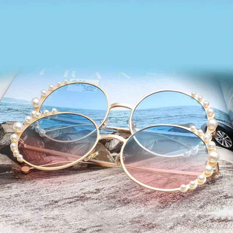 Модные женские солнцезащитные очки с круглой оправой очаровательные