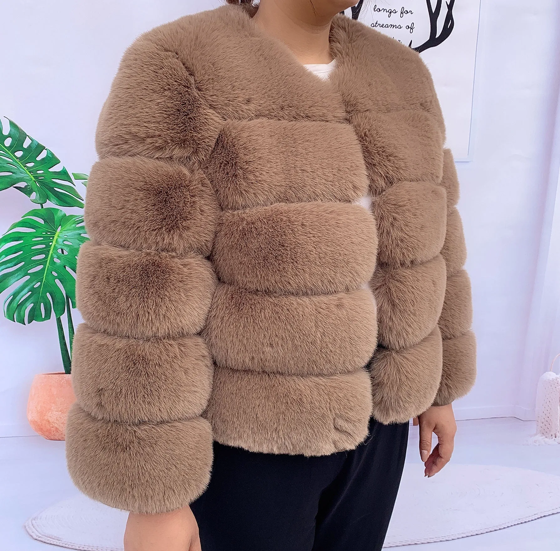 Женская куртка из искусственного меха на осень и зиму Высококачественная шуба