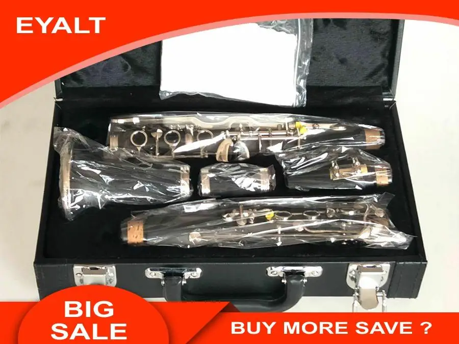 Высококачественный кларнет Bb Ebonite 19 клавиш хороший звук|Латунные детали и