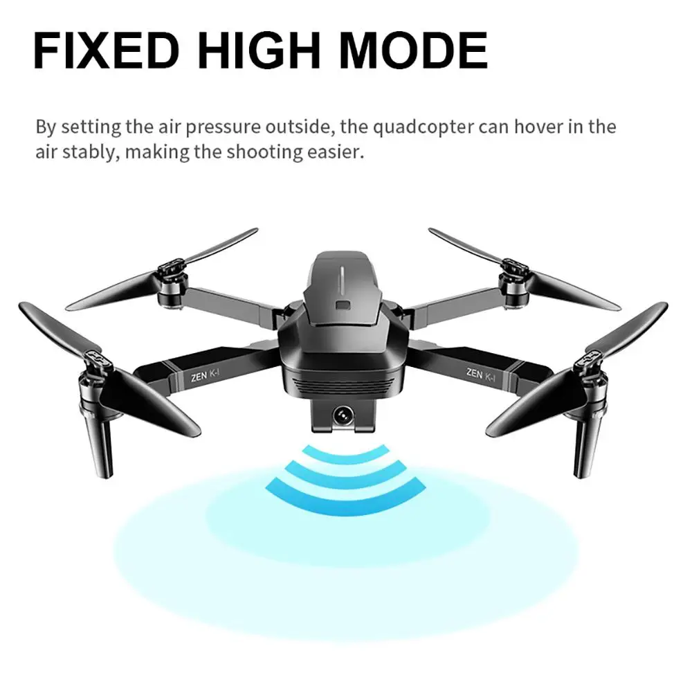 VISUO ZEN K1 бесщеточная Двойная камера с оптическим потоком HD Zoom 4K Drone Складная