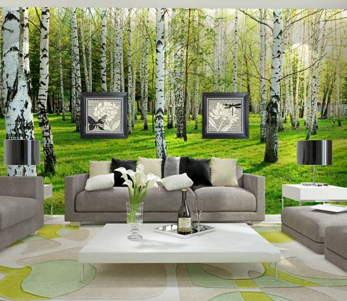 custom wall mural Modern high quality wallpaper 3d living room TV backdrop Landscape Tree photo paper | Обустройство дома