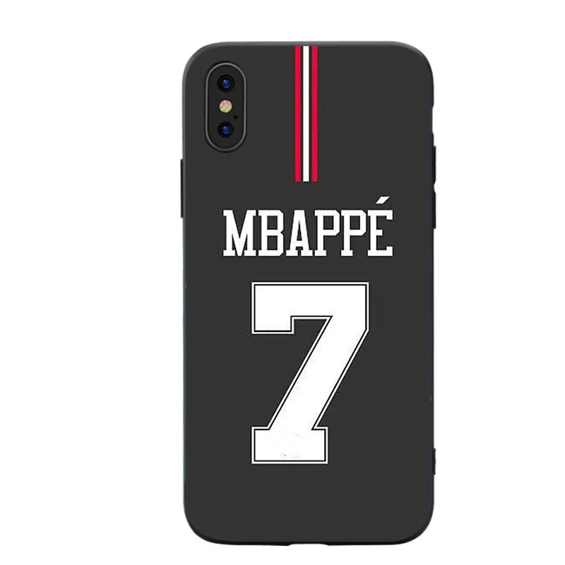 RKQ Футбольная звезда Mbappe Джерси Мягкий силиконовый чехол для телефона для iPhone 5S, SE 6 6S 7 8 Plus X XS XR 11 Pro Max TPU чехол