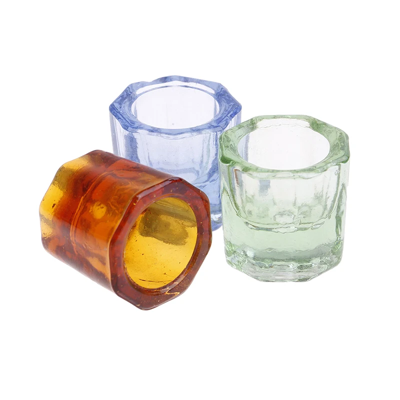 

1PC Crystal Glass Dappen Dish Lid Bowl Cup Holder For Nail Art Acrylic Powder Liquid Glass Cup Manicure Equipment Nail Tool