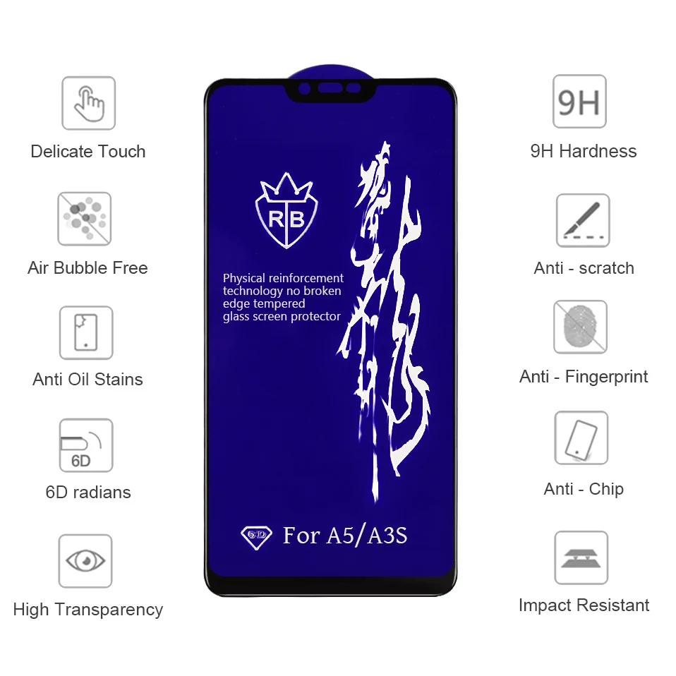 6D закаленное стекло для OPPO K5 Realme X2 pro ACE Reno 2 2Z XT Q 5 pro 3 X R19 F11 pro Защита экрана для OPPO A9 A5