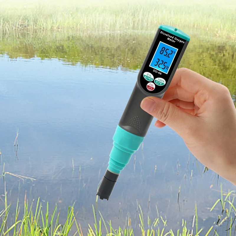 

DO-66 Pen Type Intelligent Dissolved Oxygen Analyzer Measurement Range 0 -16.50Mg/L for Aquariums, Swimming Pools
