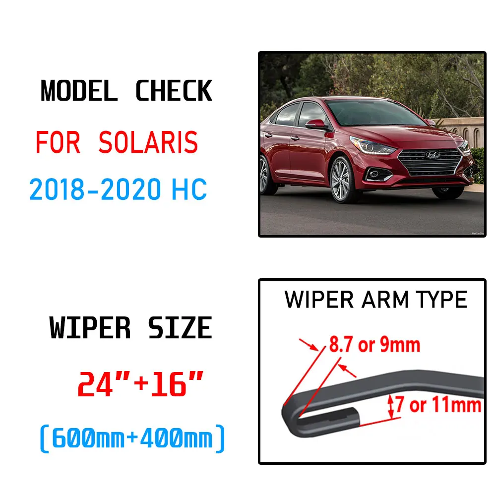 Щетка стеклоочистителя для Hyundai Solaris HC 2018 2019 2020 аксессуары лобового стекла |