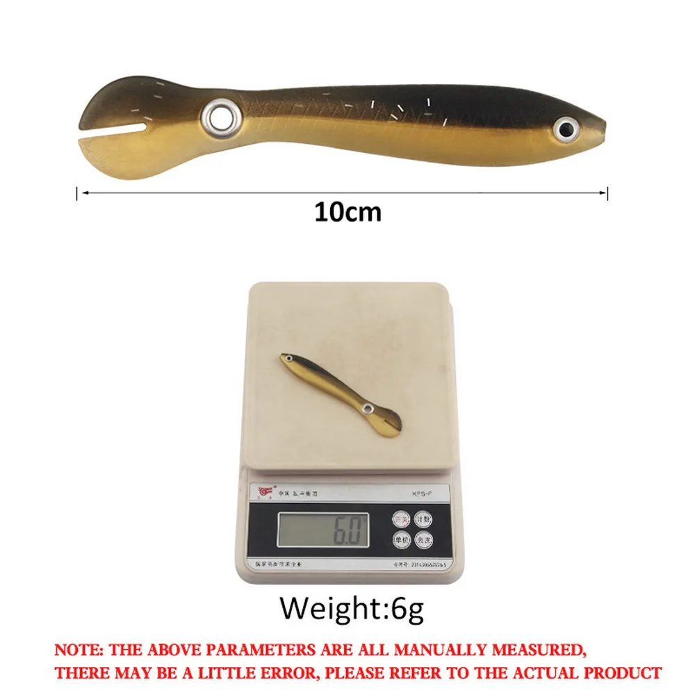 5pcs Lure Softbait Simulation Loach Jighead 10cm 6g Sinking Fishing Accessories Goods Silicone Bait YE0209 enlarge