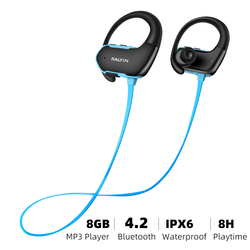 Arikasen MP3 плеер 8 Гб Спортивные Bluetooth 4 2 наушники Беспроводная гарнитура