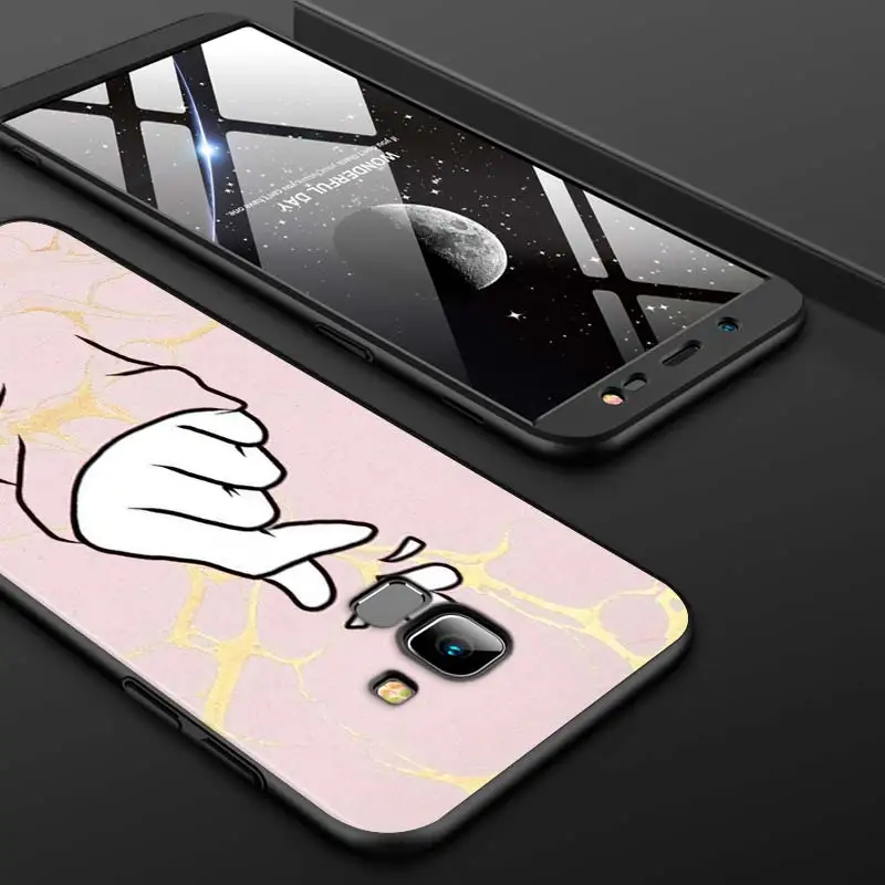 

Heart Print for Samsung J7 Duo J2 J4 J8 J730 J6 J530 J5 J3 Prime Plus Core 2018 2017 2016 EU Black Phone Case