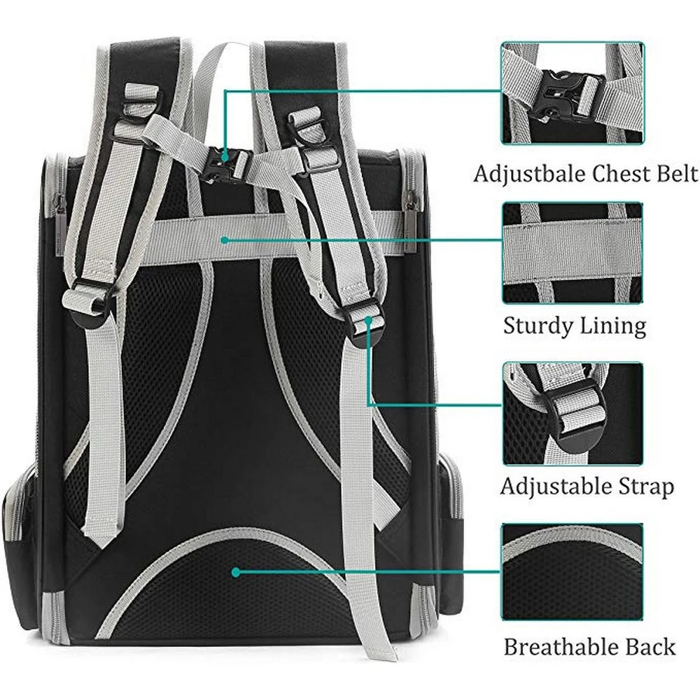 

Breathable Pet Cat Carrier Backpack Large Capacity Cat Dogs Carrying Bag Folding Pet Portable Carrier Chest Pets Travel Outdoor