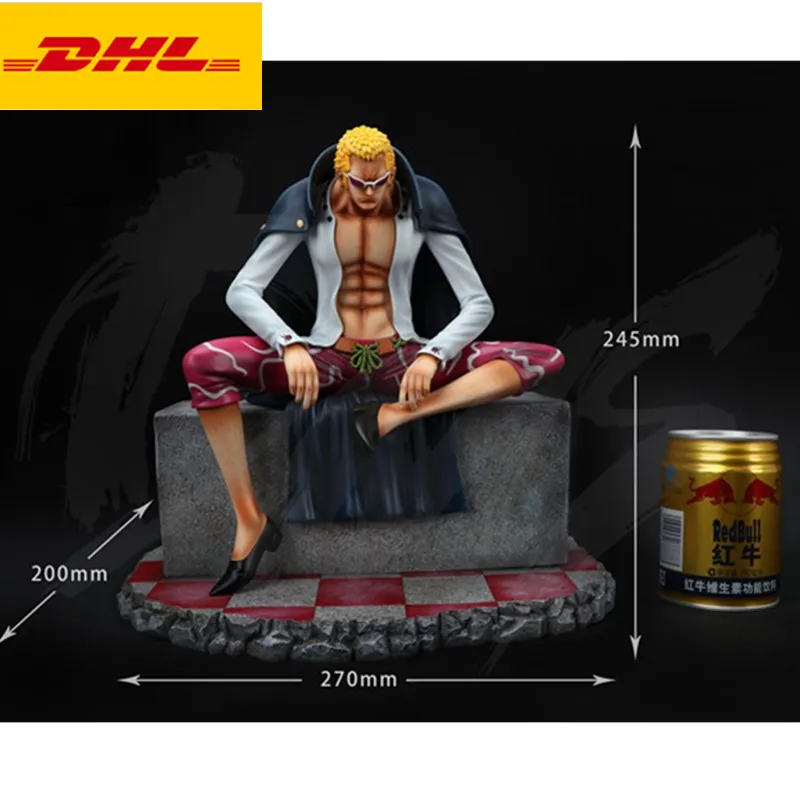 

10 "Одна деталь статуя сидящего бюст Donquixote Doflamingo полный Длина портрет оригинальный Ver GK фигурку Ящик для игрушек 25 см X2746