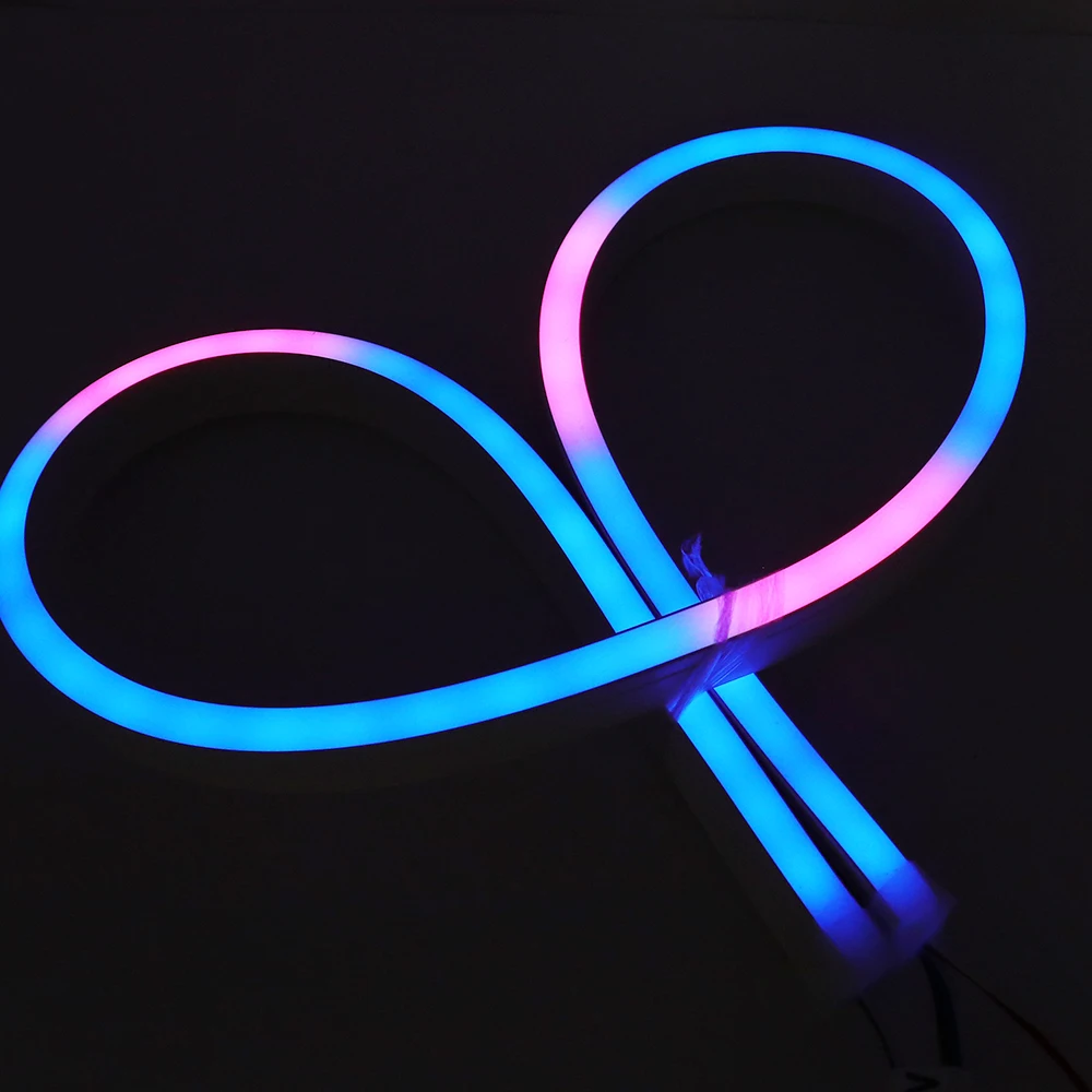 Светодиодная неоновая светильник та SK6812 WS2811 DC5V DC12V RGB полноцветсветодиодный неоновая Светодиодная лента водонепроницаесветильник 5050 световая лента s-лампа