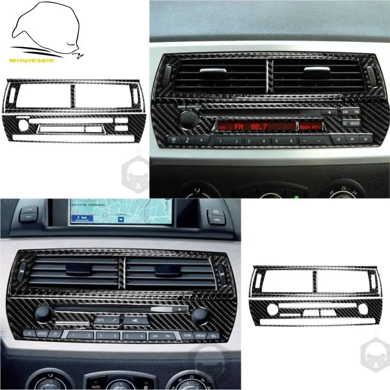 

Center Air Conditioning Hole AC Vent Frame Carbon Fiber Car Stickers Accessories For Bmw Z4 E85 E86 2003-2008 Roadster Z Series