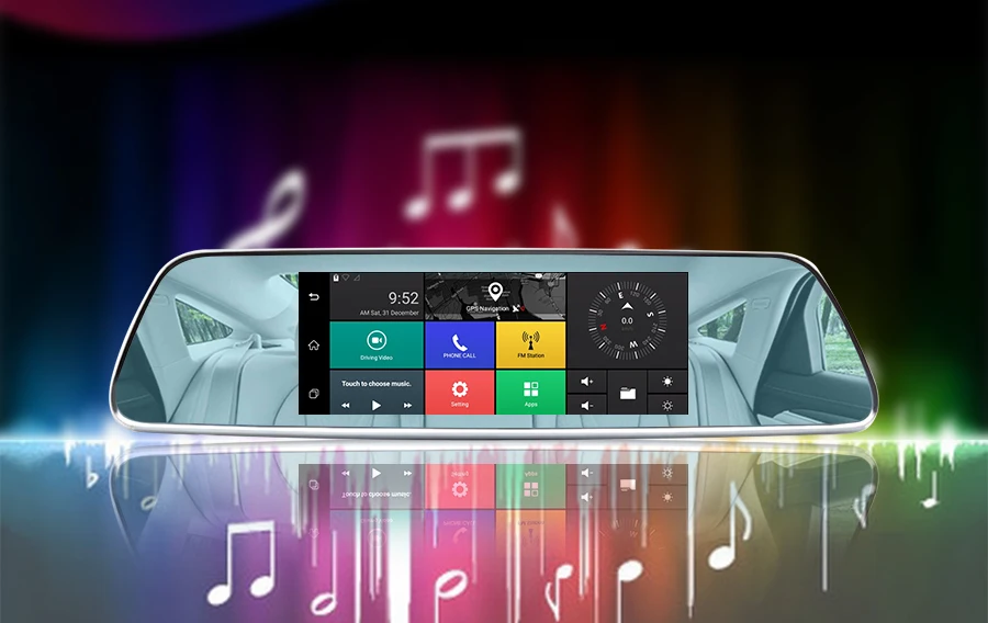 E-ACE Автомобильные видеорегистраторы " Сенсорное зеркало заднего вида 3g Android 5,0 камеры gps Bluetooth Handfree wifi FHD 1080P16G двойной объектив видео рекордер
