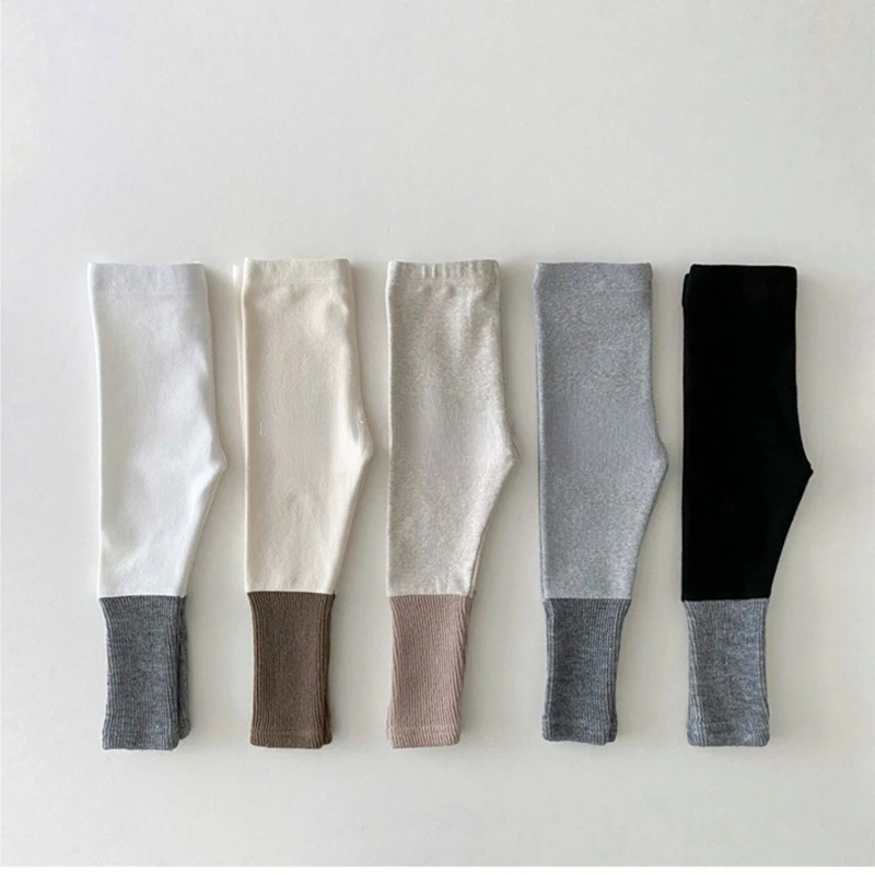 

Toddler Girl Leggings Baby Clothing Autumn Kids Trousers Kids Clothes 2022 New Infant Patchwork Leggings Cotton Baby Long Pants
