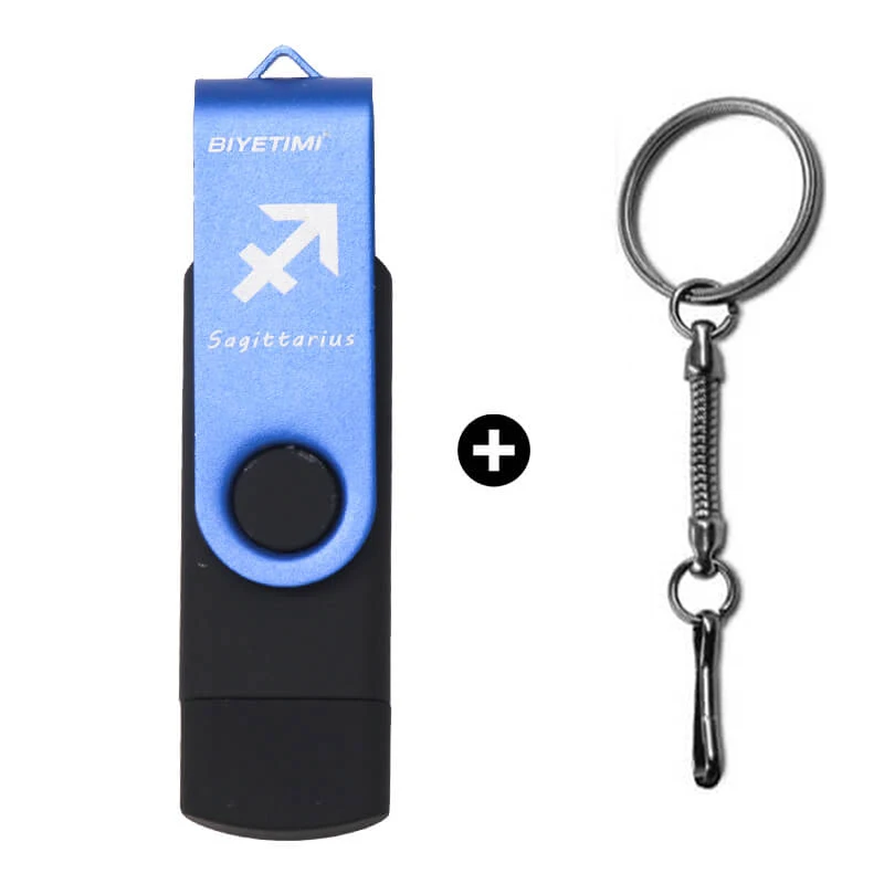Sagittarius Флеш-накопитель otg usb флэш-накопитель 12 созвездий, объемом памяти 32 Гб или 64 ГБ для android мобильный телефон карта памяти флешка - Цвет: Sagittarius
