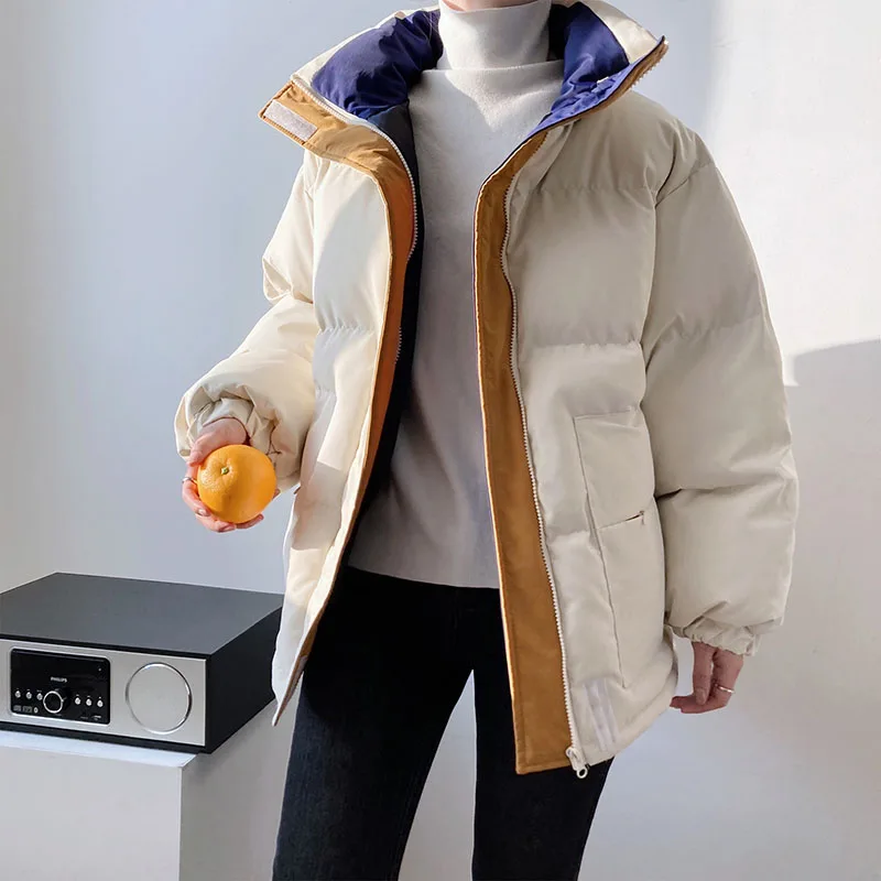 Women's Winter Parkas Mujer Cotton Padded Coat Polyester Zipper Straight Solid Jacket Warm Parka Casual Femme Clothing WPA05