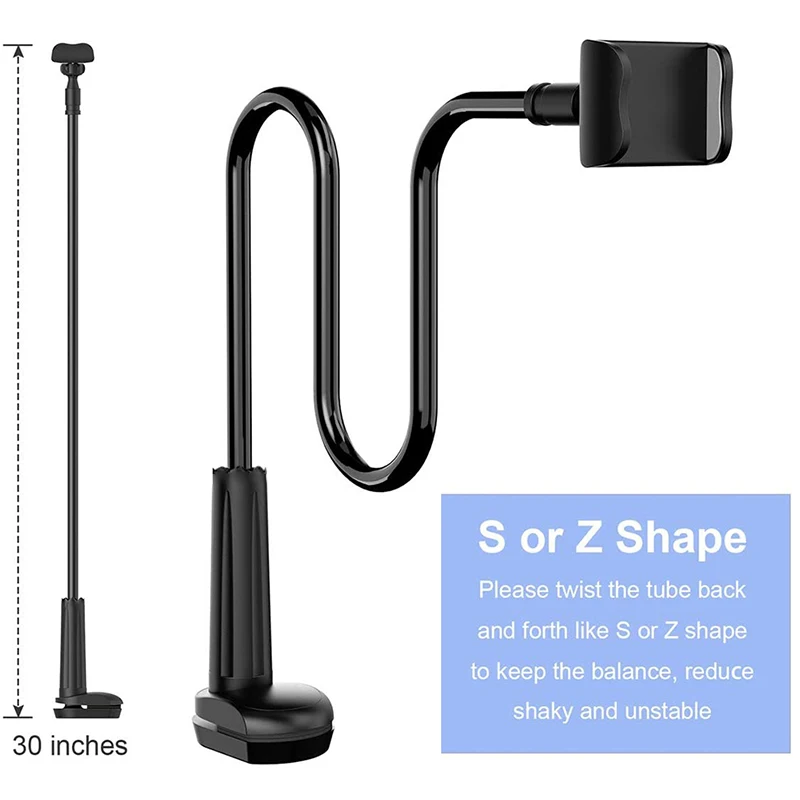 

Flexible 360 Lazy Bed Desk Mobile Phone Holder Mount Clip Stand For iPhone Huawei Xiaomi 3.5-6.5 Inch Cellphone Or Other Device