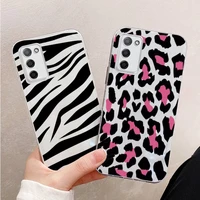 fashion leopard zebra pattern phone case transparent for oppo r reno 9 11 17 3 4 s plus pro 15x k7 protective shell cover