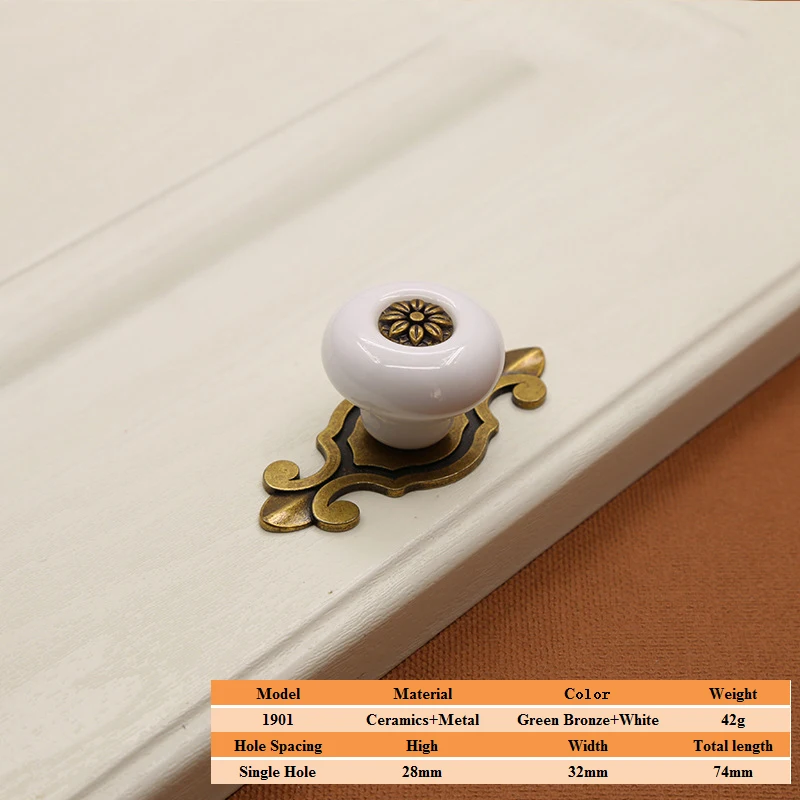 

LSTABAN Европейский стиль керамическая дверная ручка из цинкового сплава современный простой черно-белый ящик шкафа шкаф дверная ручка мебельная фурнитура