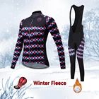 Женский модный зимний комплект из Джерси для велоспорта 2022, Теплая Флисовая одежда для велосипеда, костюм для горного велосипеда, женская форма, комплект одежды для дорожного велосипеда