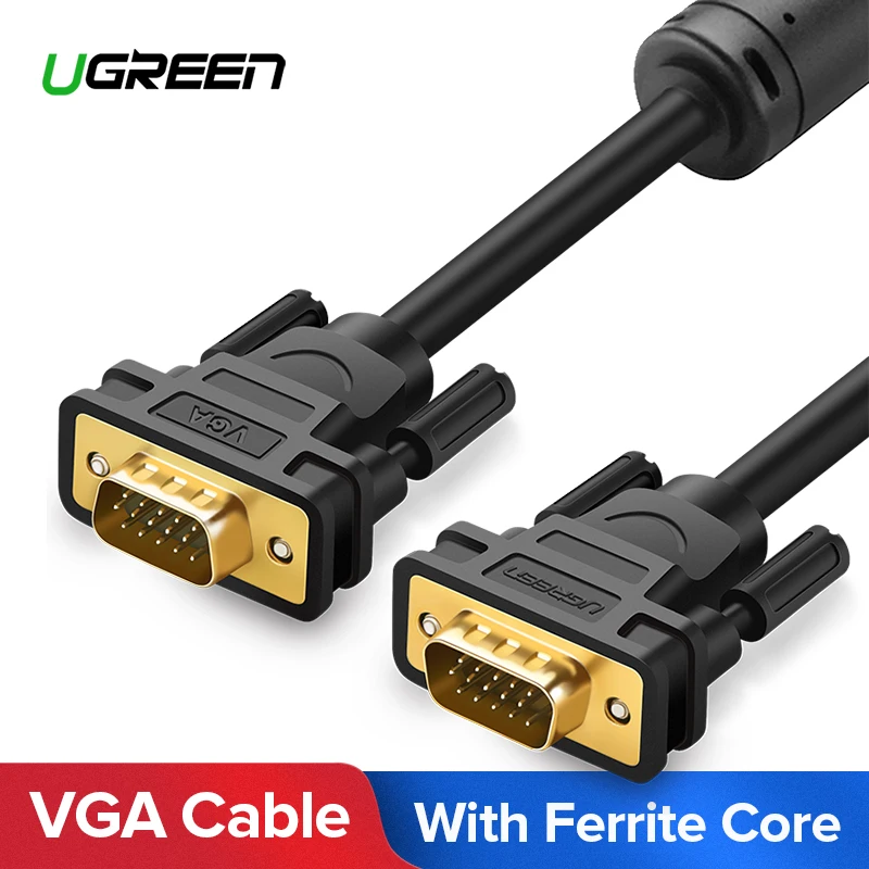 Ugreen VGA кабель «Папа-папа» 1080P 1 м 5 м 10 м кабель 15 Pin провод для монитора компьютера проектор VGA кабель