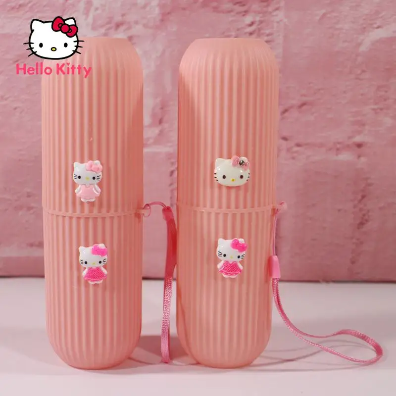 

Hello Kitty Travel Toothbrush Case Portable Toothbrush Tooth Cylinder Storage Box