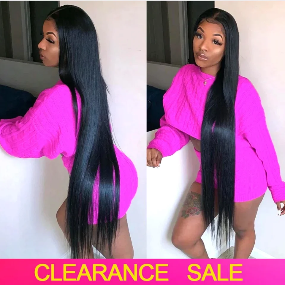 Парик из натуральных прямых человеческих волос на сетке спереди для черных