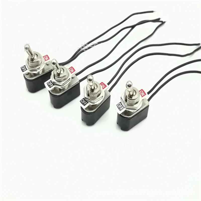 5 шт. AC 250 В 6А тумблер Prewired Стандартный ВКЛ/выкл с проводным кабелем KNS-1 SPST контакты