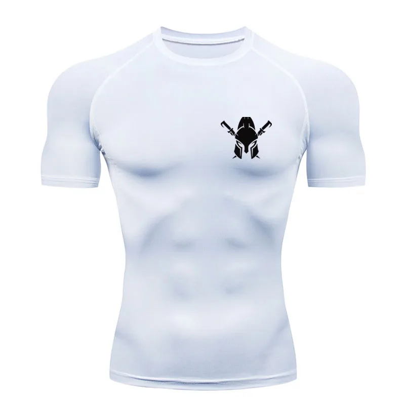 Мужская спортивная футболка короткий свитшот для бега быстросохнущая
