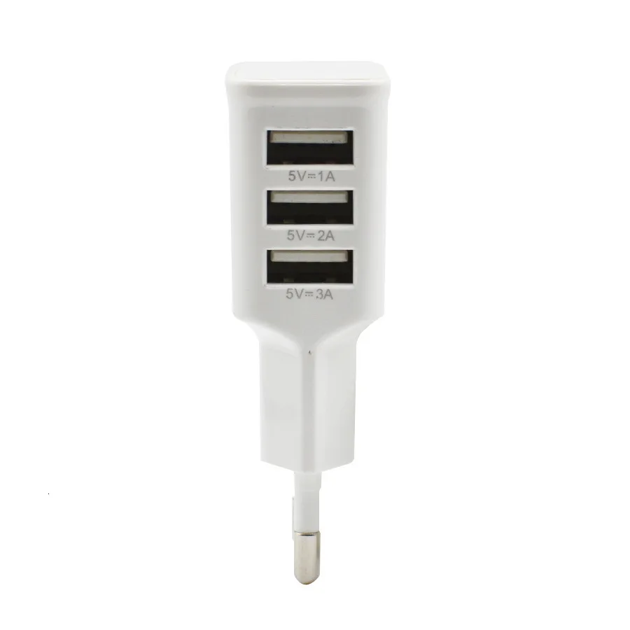 5 В, 2 А, штепсельная вилка европейского стандарта США, 3 порта, USB, универсальное зарядное устройство для мобильного телефона, настенное зарядное устройство переменного тока для дома, путешествий, для iphone, ipad, ipod, зарядное устройство