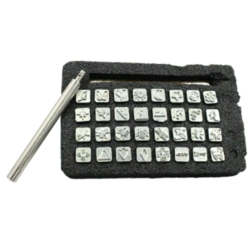 32 шт. Штамповочный Инструмент для штамповки кожи инструменты резьбы по коже DIY