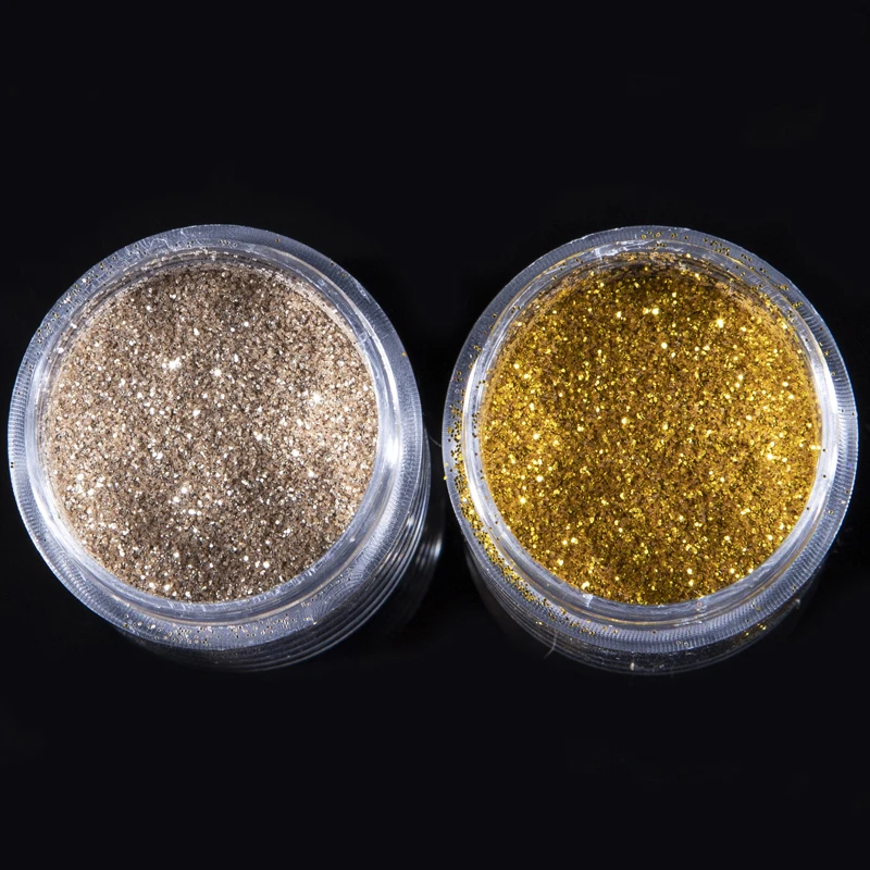 LOVCARRIE Золотая пудра для ногтей баночки с блеском пигментный порошок 10 мл Mix Size