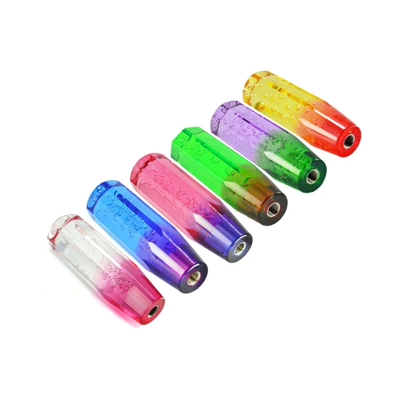 

Universal Crystal Bubble Manual Car Gear Shift Knob Colorful Transparent Bubble Shifter Knob Gear Stick Head Topper Car Styling