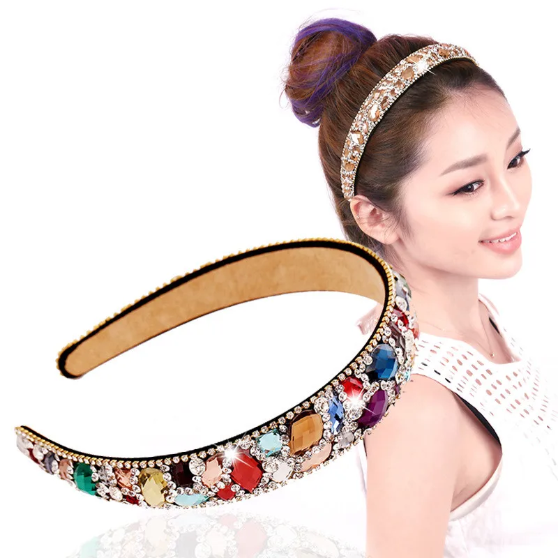 Женская повязка на голову с зажимом для волос из австрийского хрусталя модная