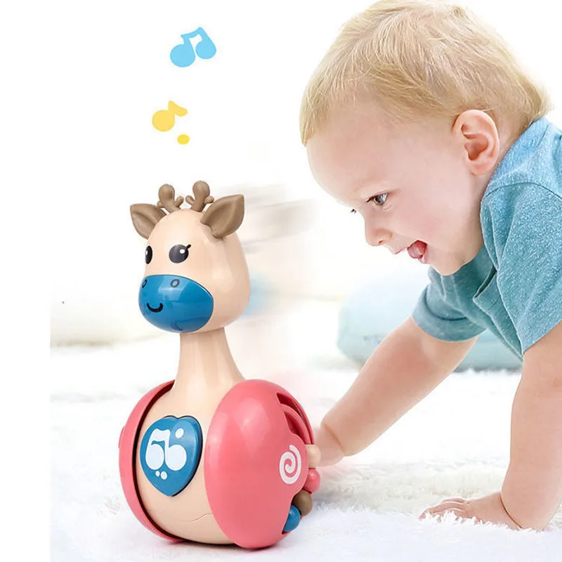 

Детские игрушки 0-12 месяцев, игрушка для тренировки, Детская скользящая погремушка, олень, мультяшный жираф, стакан, игрушка для детей