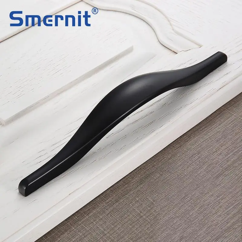 2 шт. черные мебельные ручки современный шкаф тянет ручку ящика кухонный и