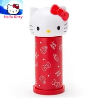 hello kittycreative cartoon push cotton swab holder hand pressure automatic cotton swab box