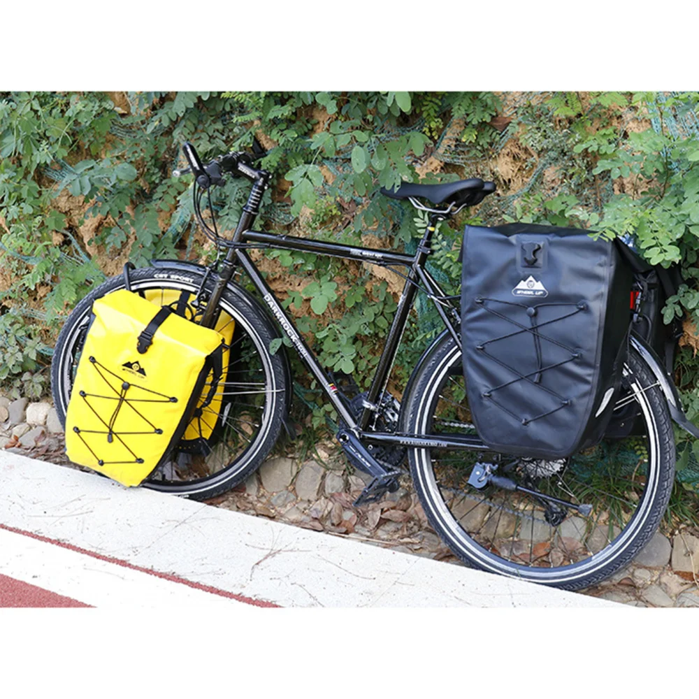 

Waterproof Rear Seat Bag Cycling Bike Saddle Seat Tail Bag for Long Trips Yellow (25L)