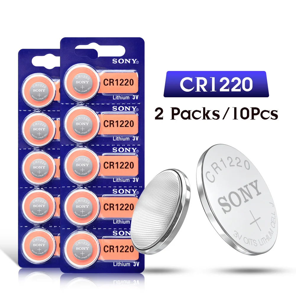 10pcs/lot Sony Original CR1220 Button Cell Battery For Watch Car Remote Key cr 1220 ECR1220 GPCR1220 3v Lithium Batteries | Электроника