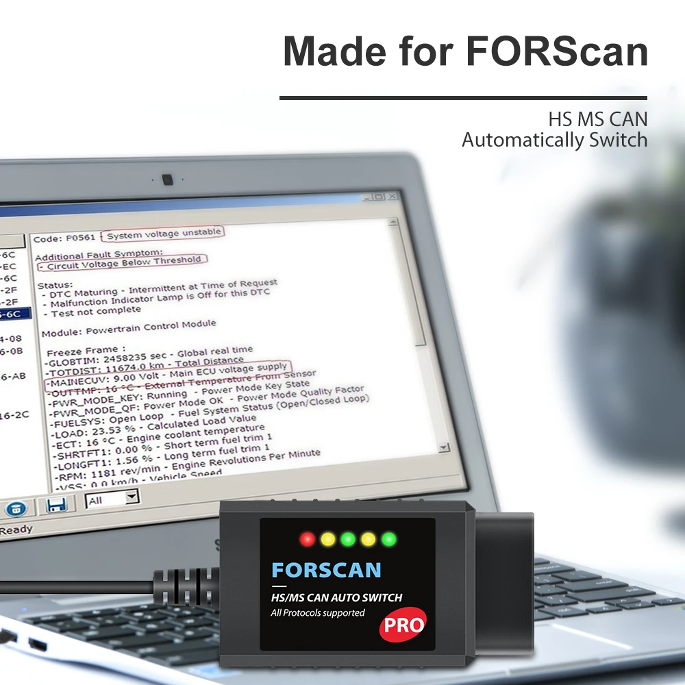 ELM327 V1.5 HS MS CAN сделано для FORScan автомобиля gppro сканирующий инструмент Ford Скрытая