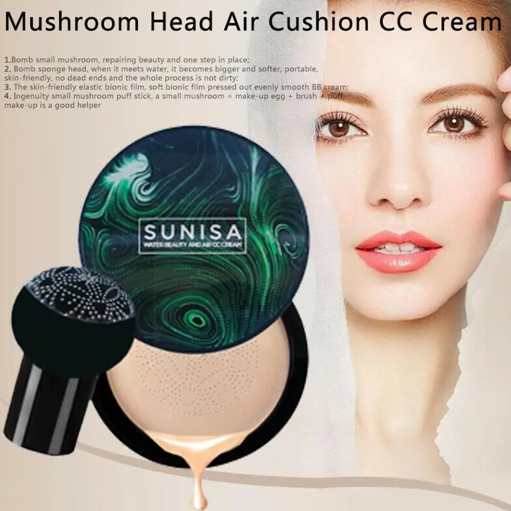

Sunisa Mushroom Head Make Up Air Cushion Cc Cream Moisturizing Makeup Cream Foundation Bb Natural Air-permeable Brightening Z4G5