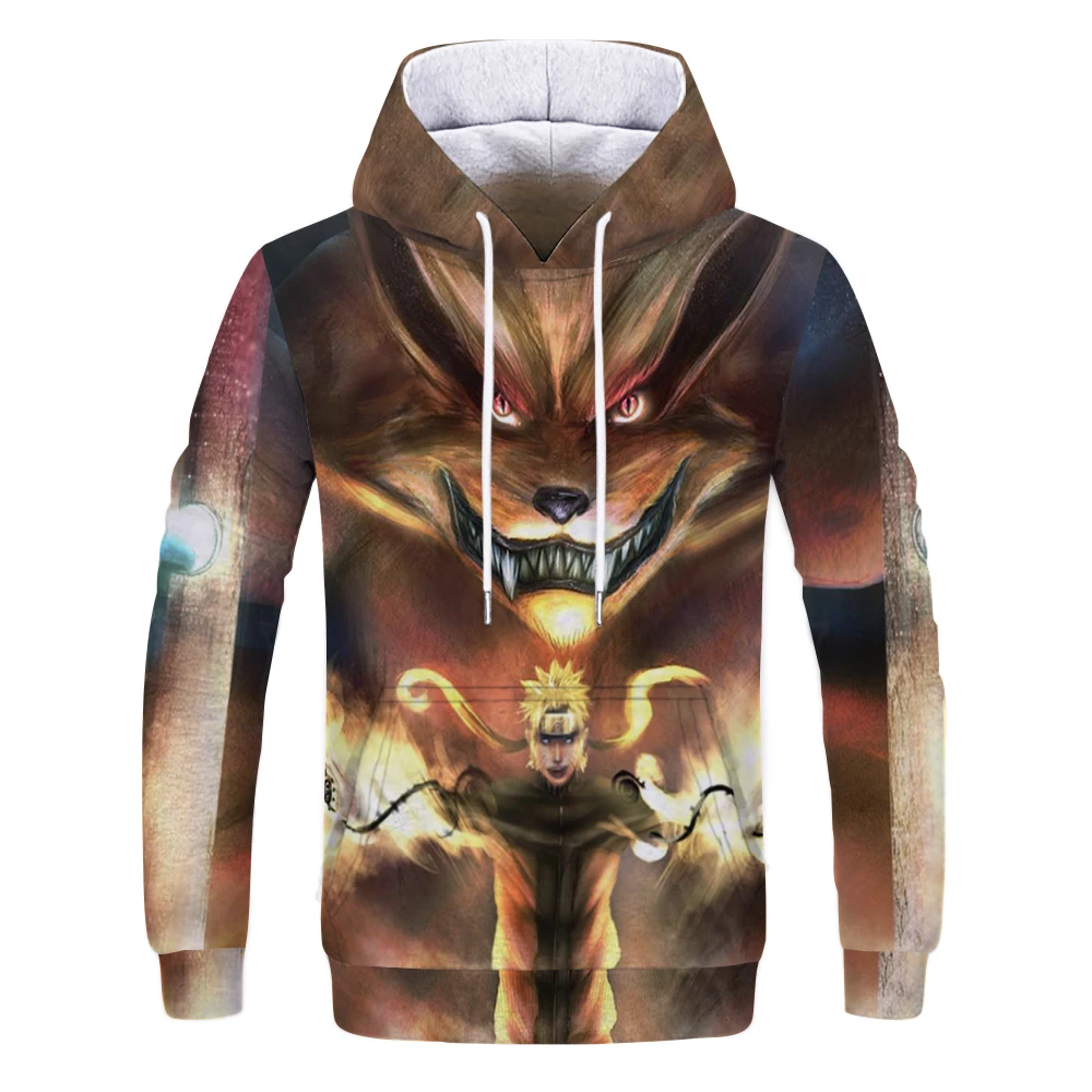 

Japanese anime Наруто clothes 3D printing streetwear cool autumn and winter men's sweater hoodie personality fashion Harajuku