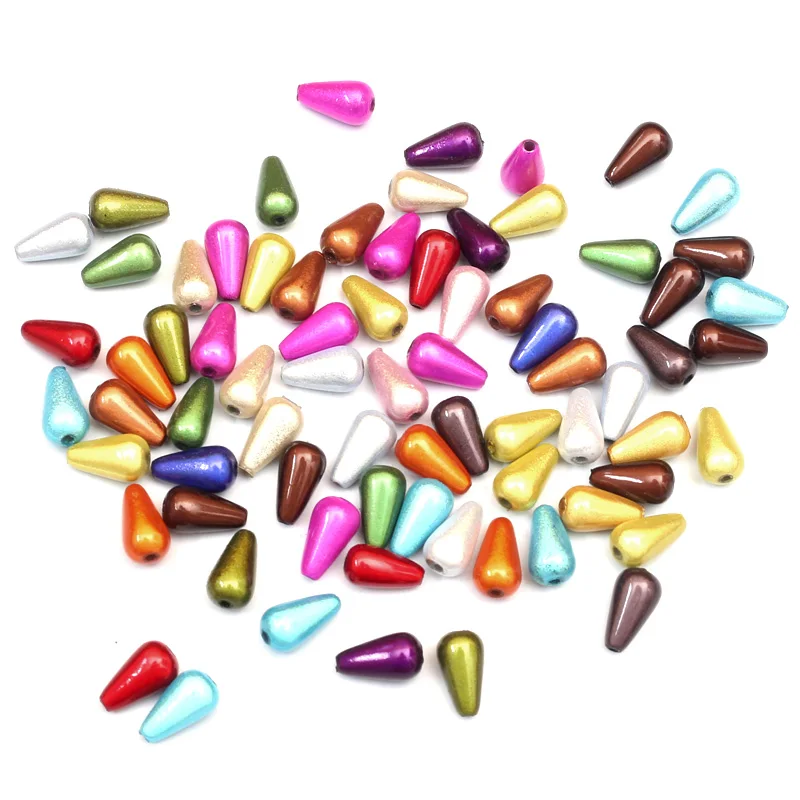 50Pcs Mixed Water Droplet Acrylic Miracle Bead For Jewellery Marking Loose Spacer Bracelet Necklace Charm Jewelry Finding | Украшения и