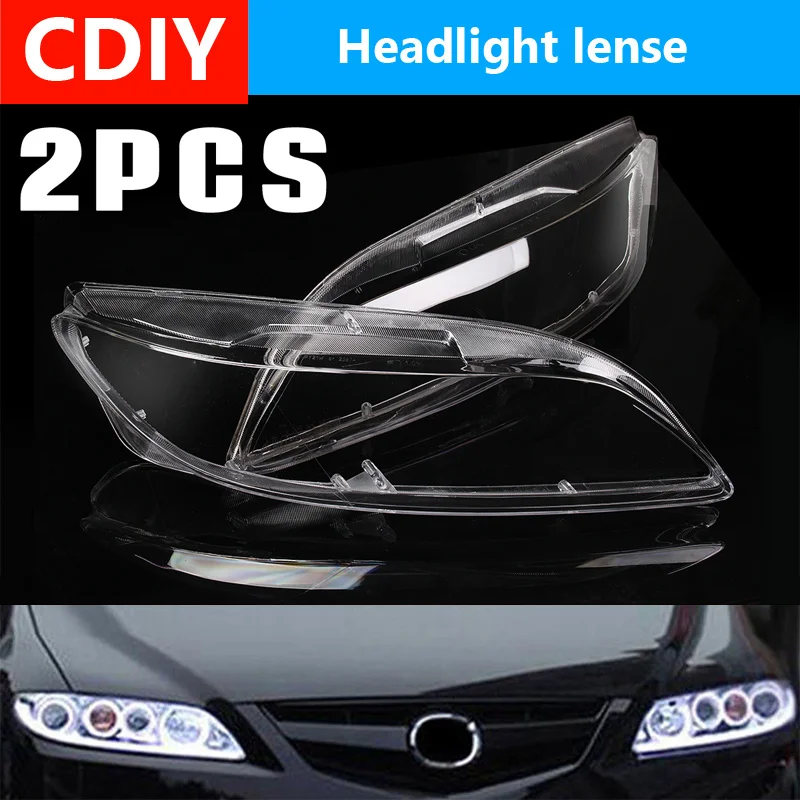 Autoleader 1 пара для Mazda 6 2003 2008 фары автомобиля пластиковая прозрачная оболочка
